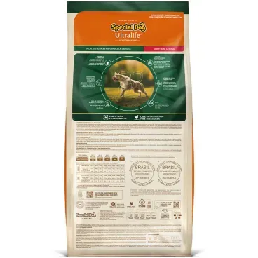 Racao Special Dog Ultralife Performance Caes Adultos Carne e Frango verso da embalagem-2
